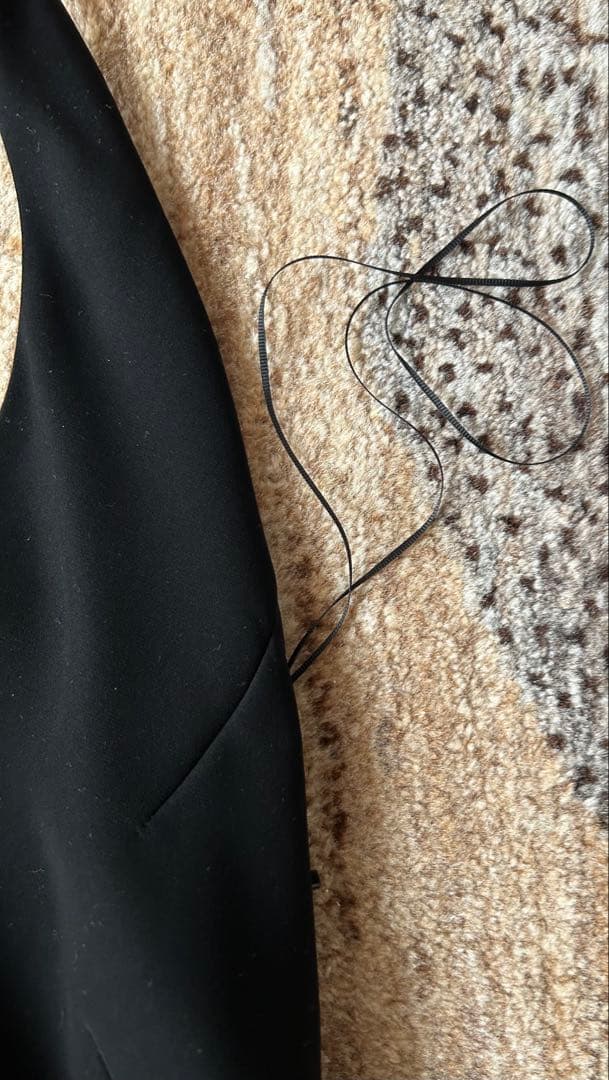 HUGO BOSS ロングドレス 黒40 ハイローヘム 美シルエット 試着のみ