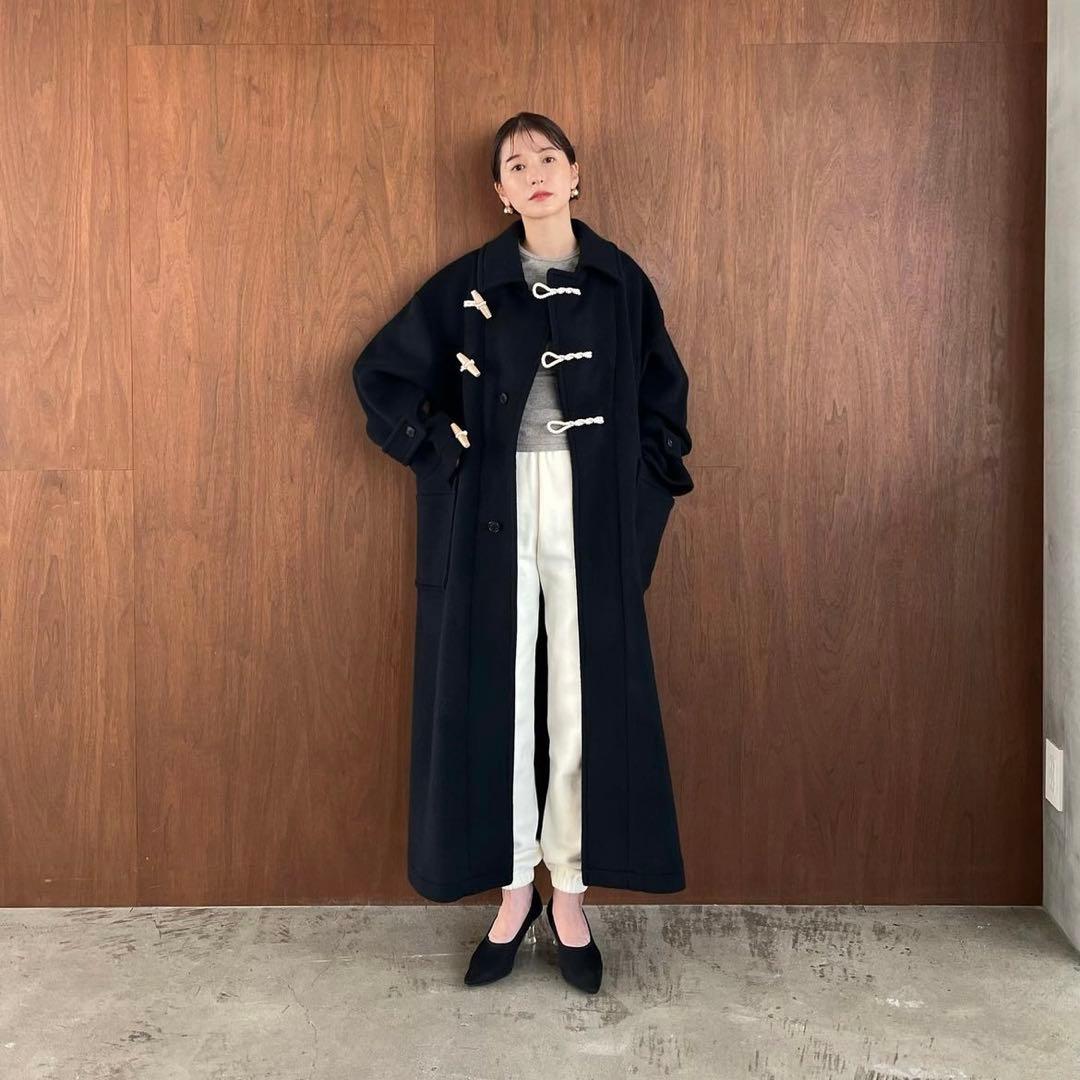 CLANE OVER MAXI DUFFLE COAT ネイビー