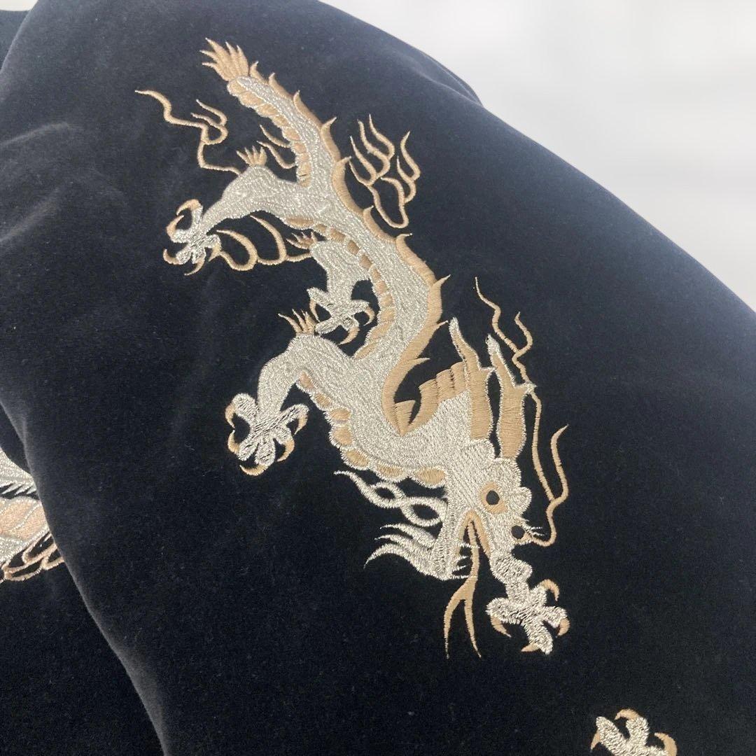 JAKE ジェイク 横須賀 スカジャン 別珍 和柄 龍 シルバー ブラック