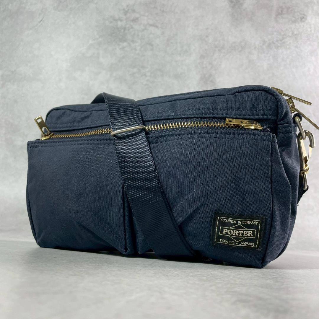 極美品✨ポーター ボディバッグ ドラフト ネイビー ショルダーバッグ