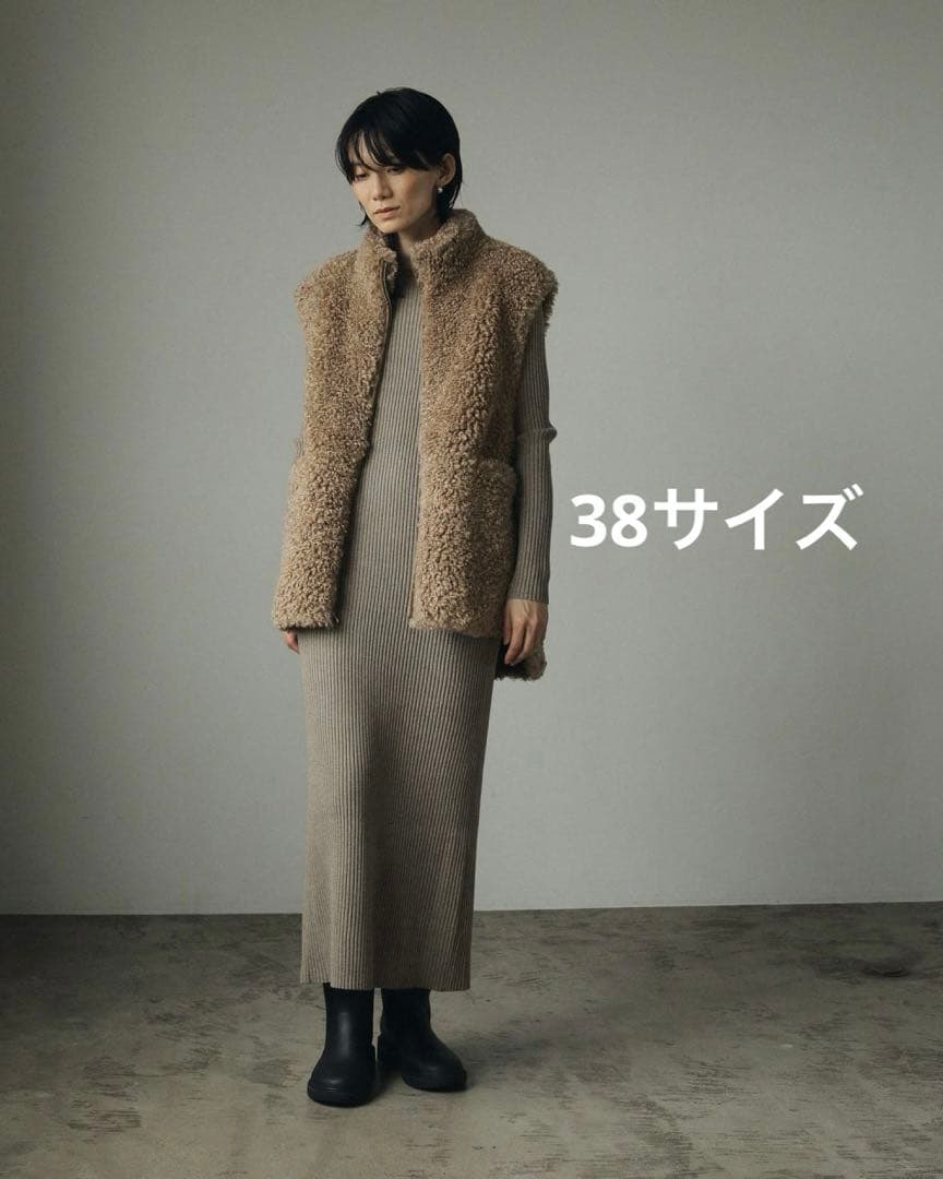 新品同様 anuke アンヌーク Eco Fur Vest MCA 38 - メルカリ
