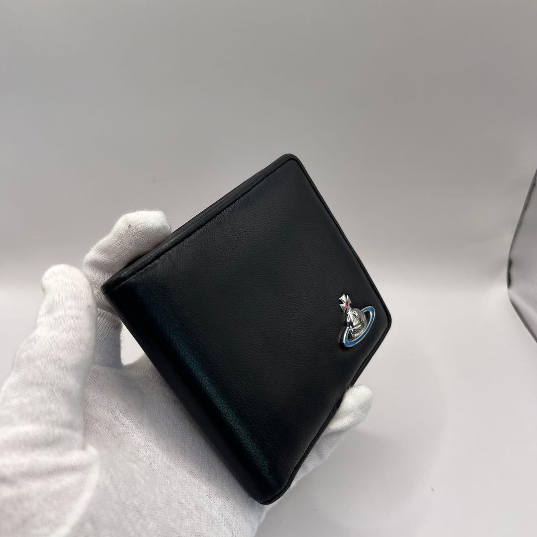 vivienne westwood 二つ折り財布 ブラック EMMA ブルー