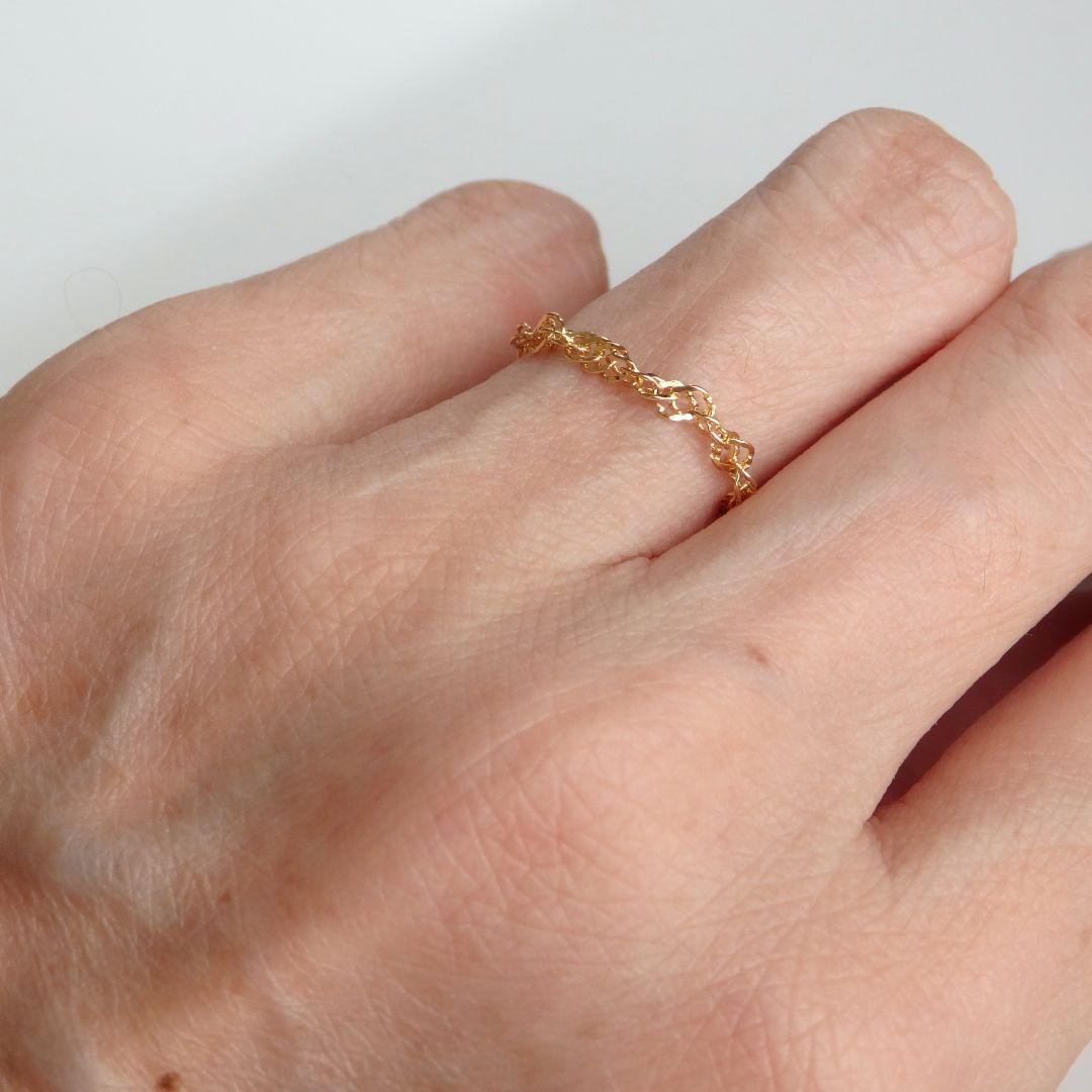 ⭐️るーこちゃん⭐️様専用 k18リング チェーンリング スクリュー