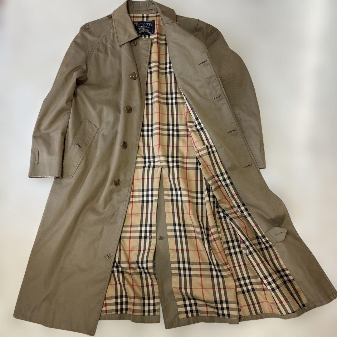 BURBERRY ノバチェックステンカラーコート ロングコートMベージュ