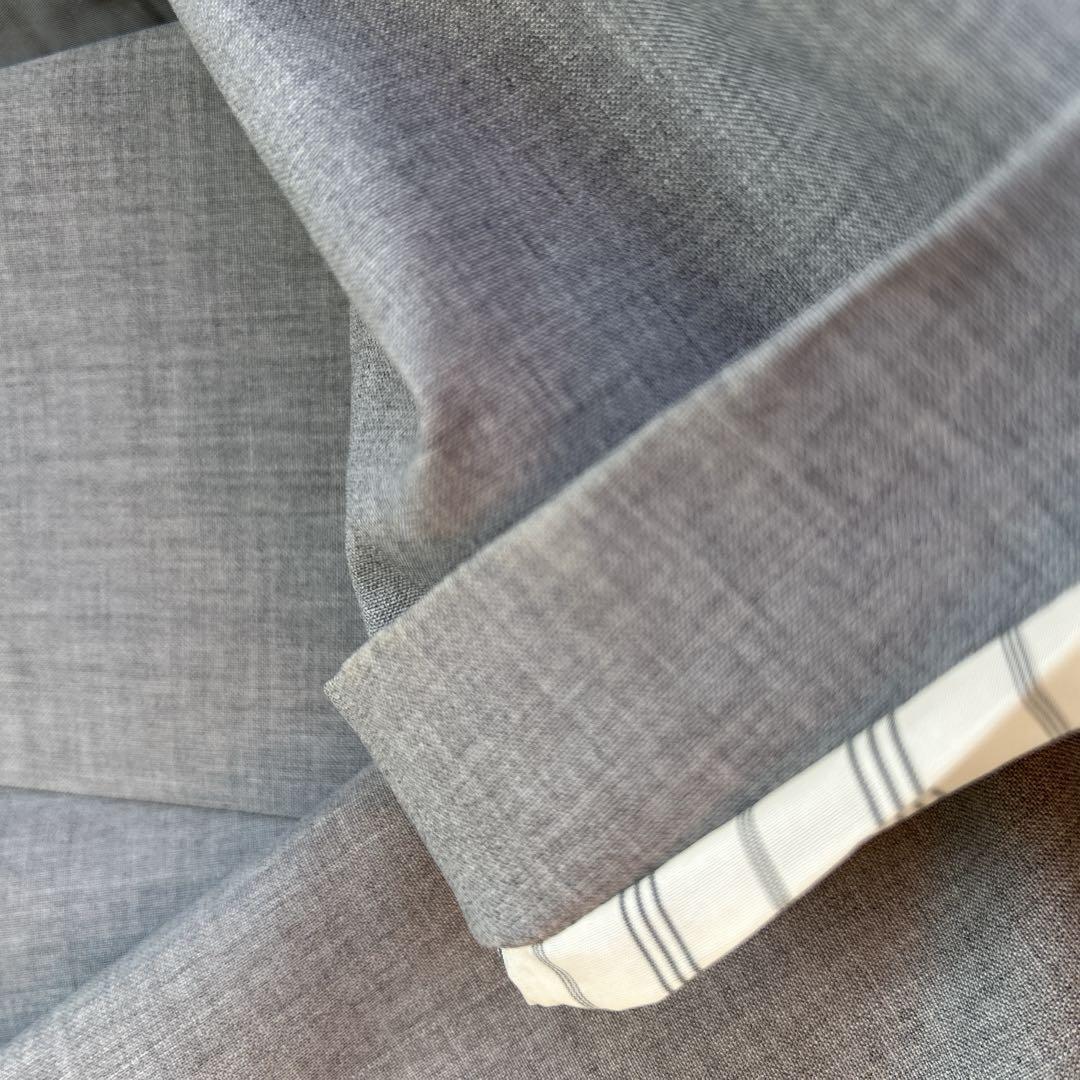 現行タグ】セオリー ノーカラー グレー パンツスーツ LANAI ウール