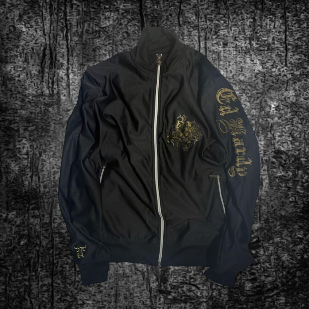 Ed Hardy 金刺繍スカル トラックジャケット 黒 M y2k 平成 - メルカリ