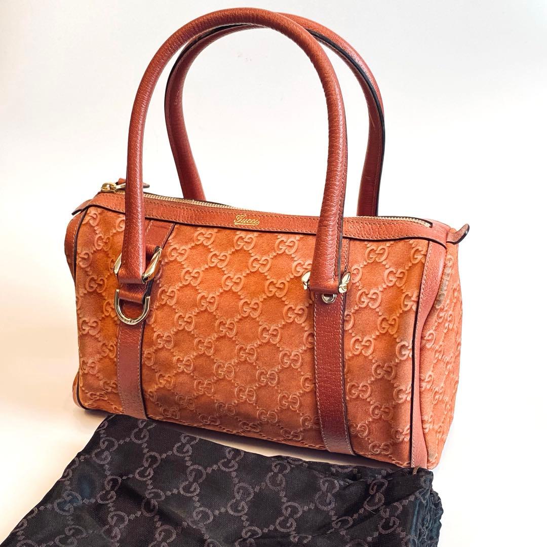 グッチ　GUCCI　ミニボストンバッグ　ハンドバッグ　gg柄　スウェード GUCCI（グッチ） GUCCI GG柄 ハンドバッグ ミニボストン ハンドバッグ