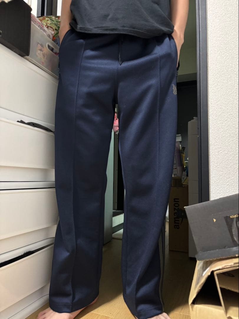 21AW Needles ストレートトラックパンツ M ネイビー タグ付 - メルカリ