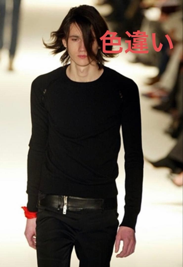 ディオールオム 04aw エディスリマンvictim期 エルボーパッチ ニット