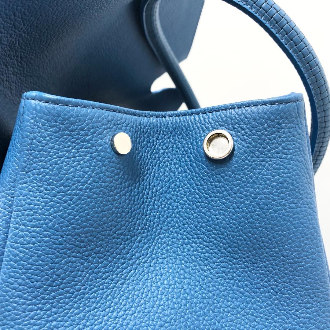 ○☆新品未使用 PELLE MORBIDA フラップボストンバッグ サックス