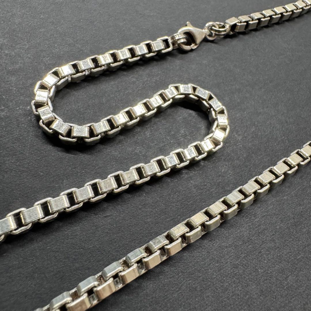 【45㎝ 36g 3.8㎜ 超太め】ベネチアンチェーン silver925 シルバー925 ベネチアンチェーンネックレス 50cm 最強太い 5mm 艷やか