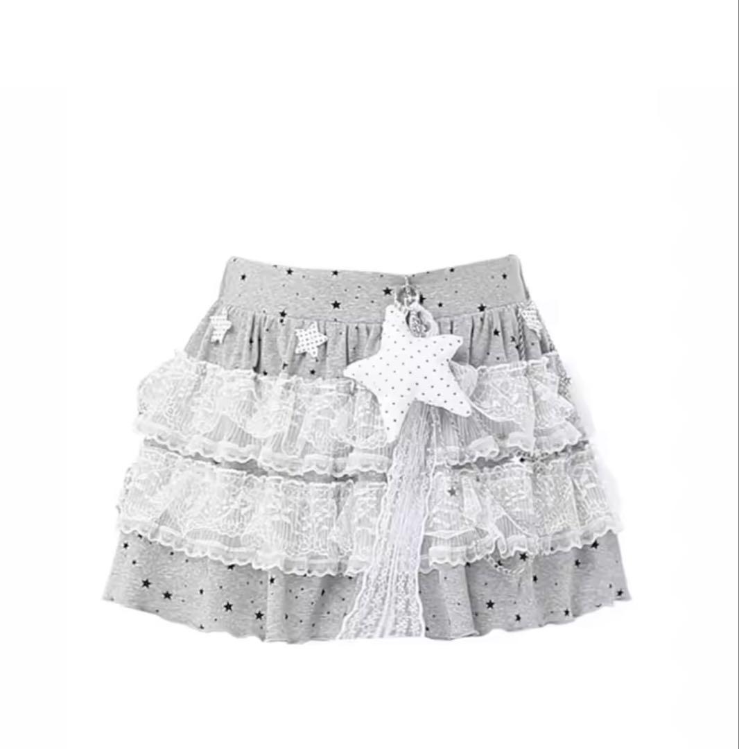 Y2k サブカル ウィッシュコア スカート グレー フリル 韓国 grl - メルカリ