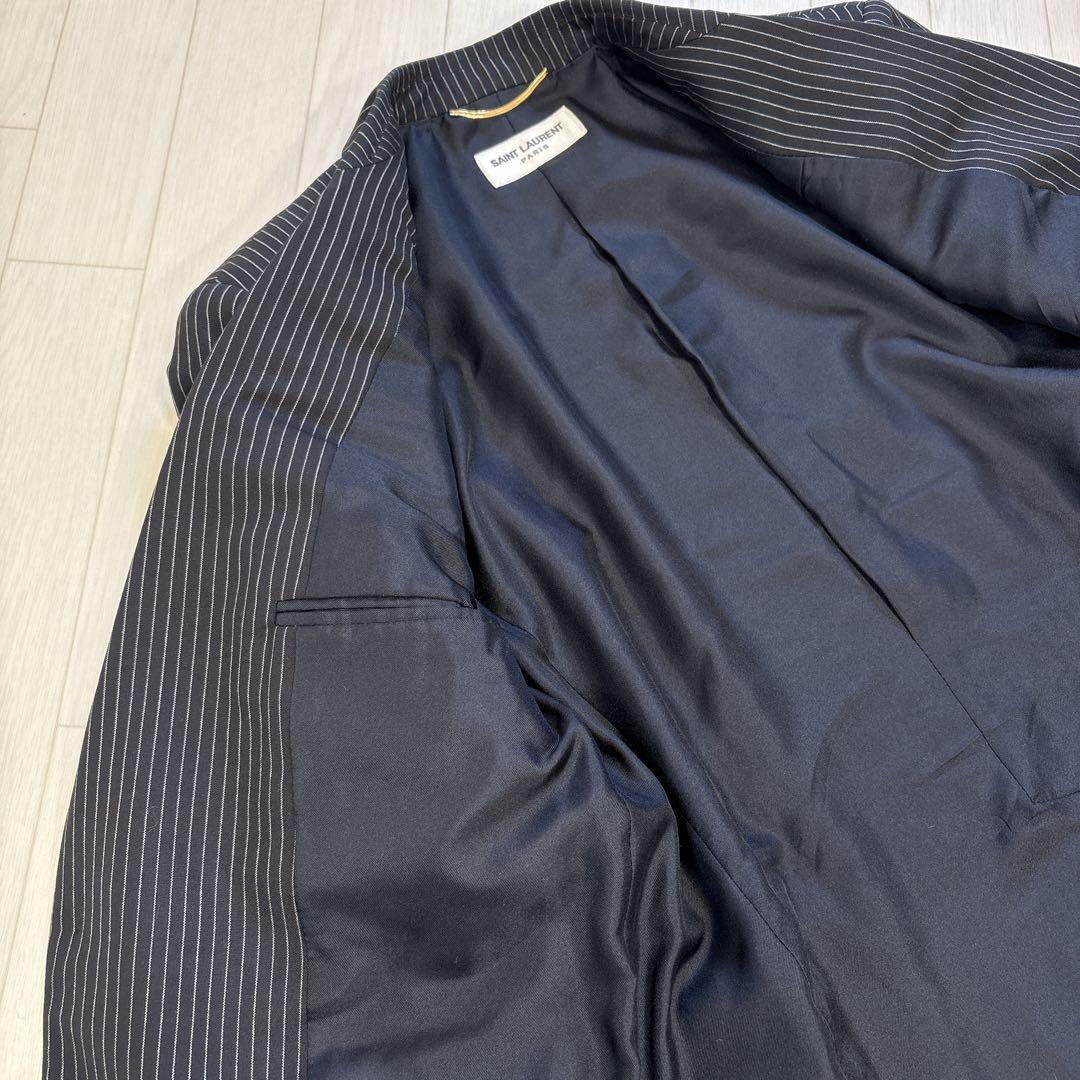 美品 サンローランパリ エディ期 ストライプ テーラードジャケット36
