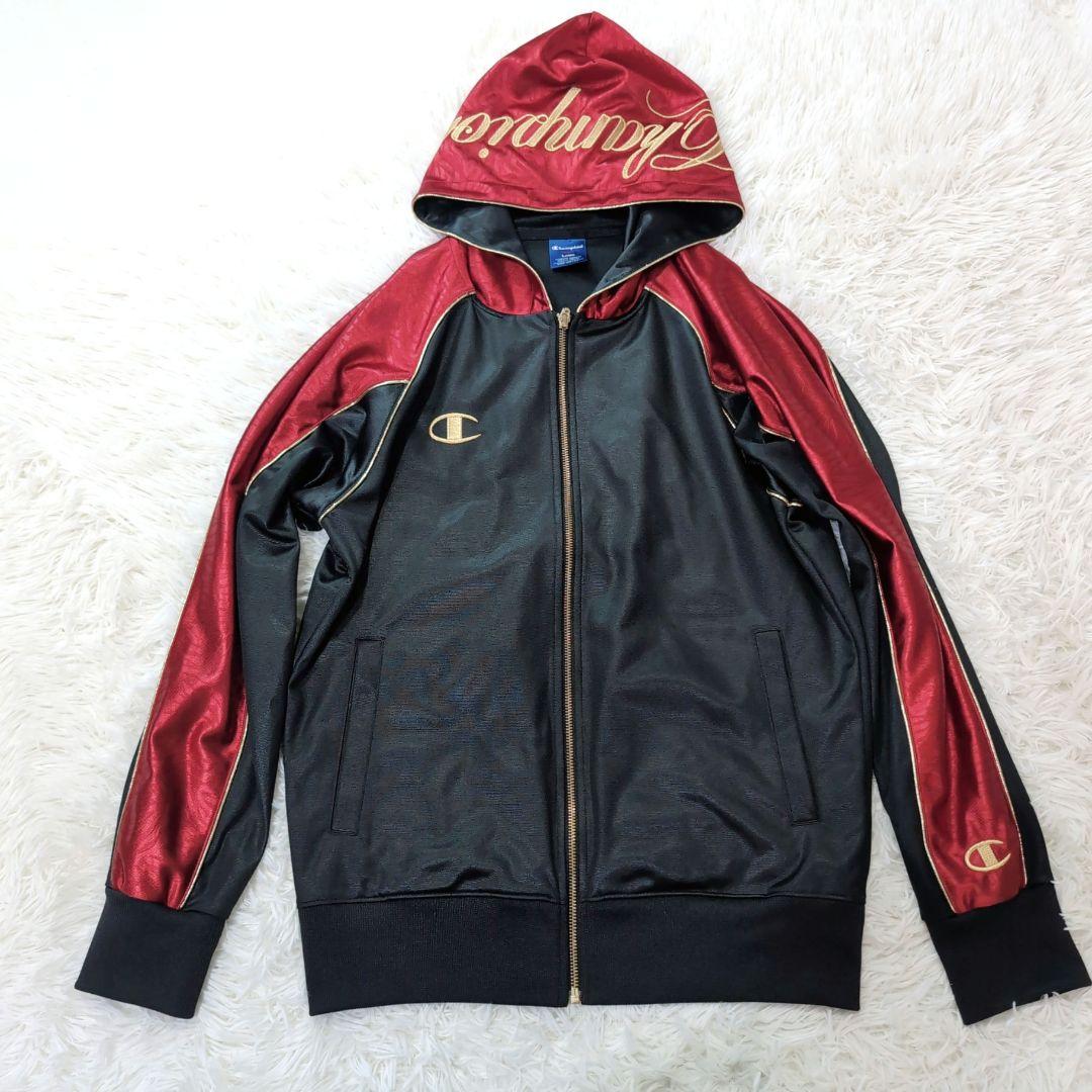 美品】希少魔裟斗モデル チャンピオン ジャージ 上下 刺繍 黒 赤 L