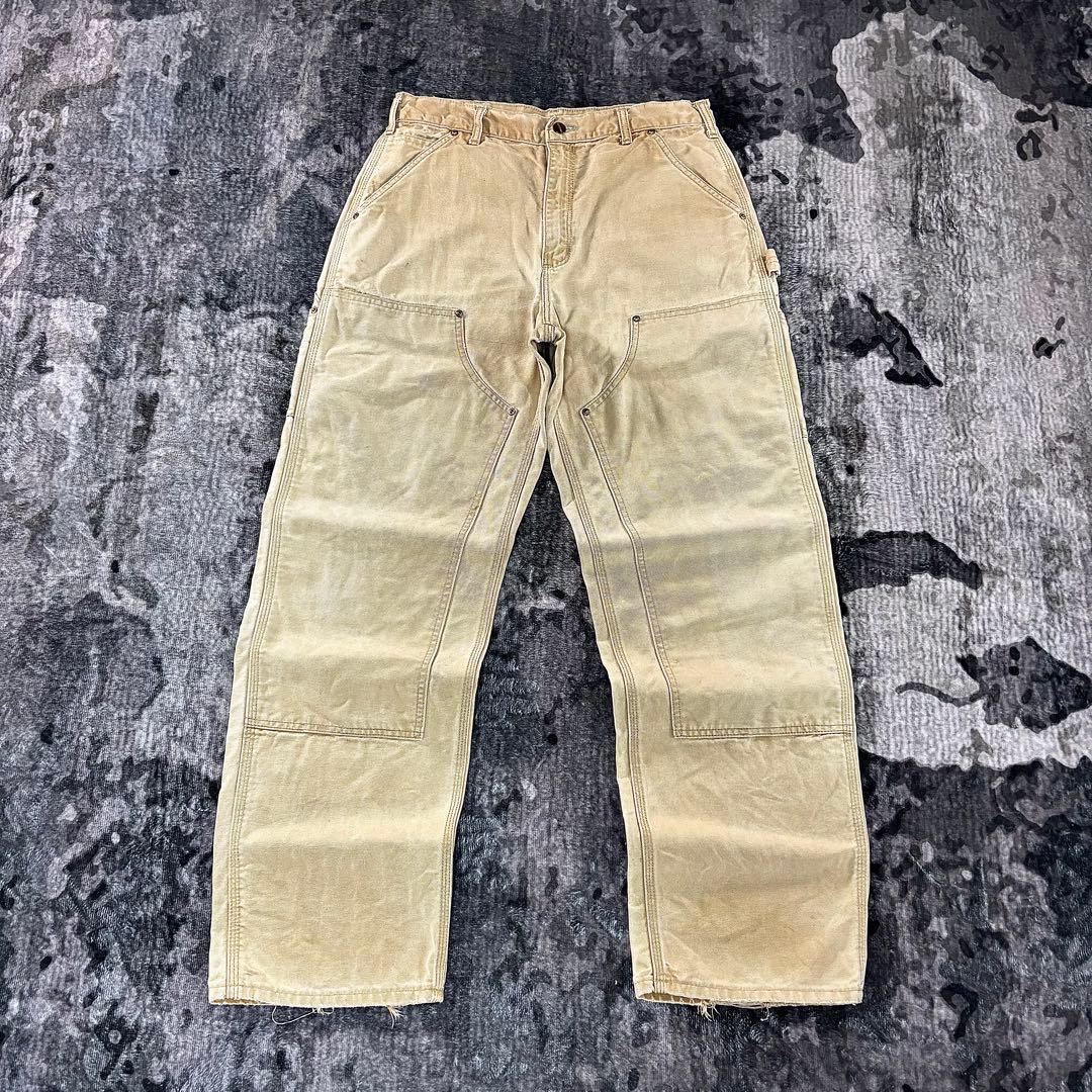 極上フェード USA製 ダック地 金ボタン YKKジップ 32×32 ゆるだぼ