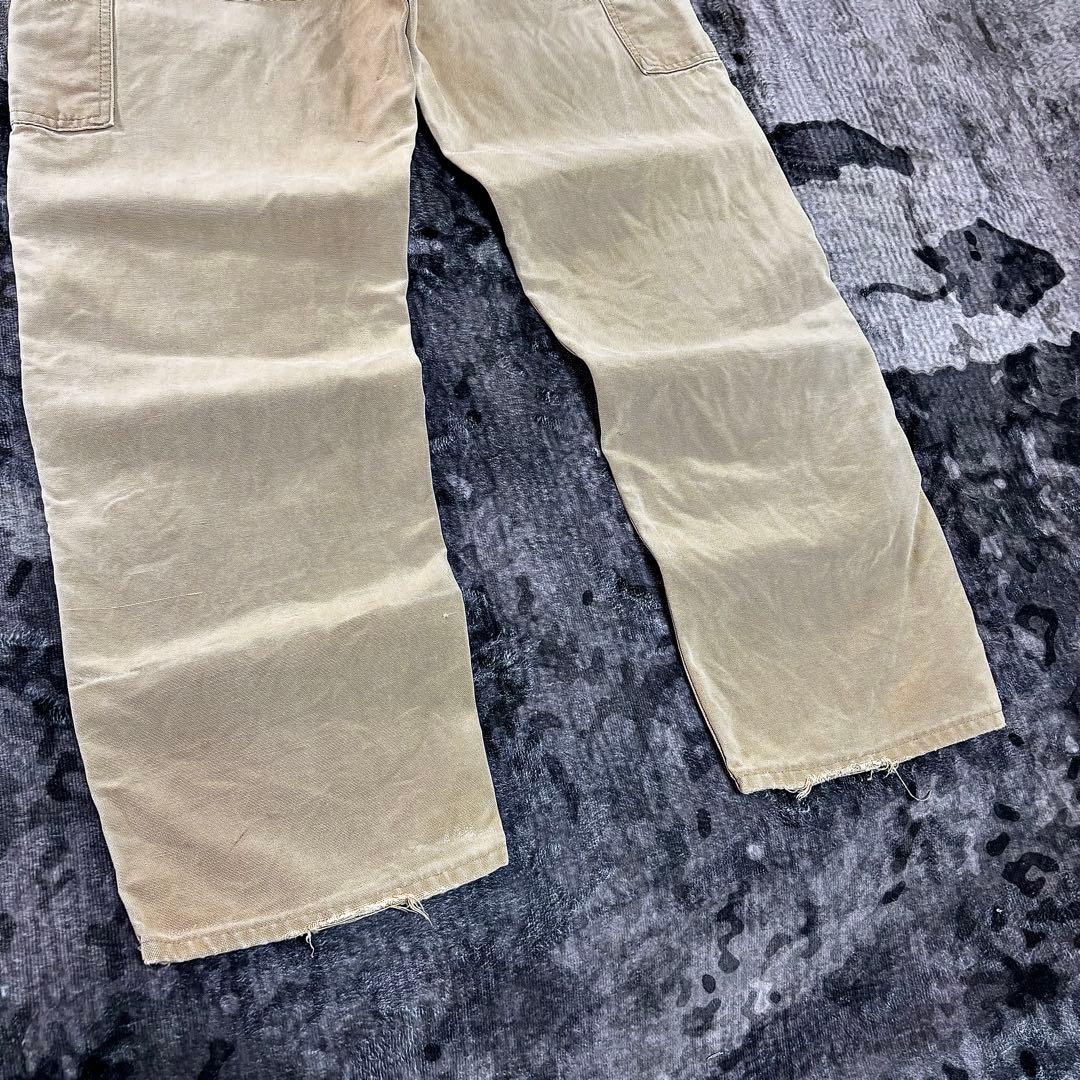 極上フェード USA製 ダック地 金ボタン YKKジップ 32×32 ゆるだぼ