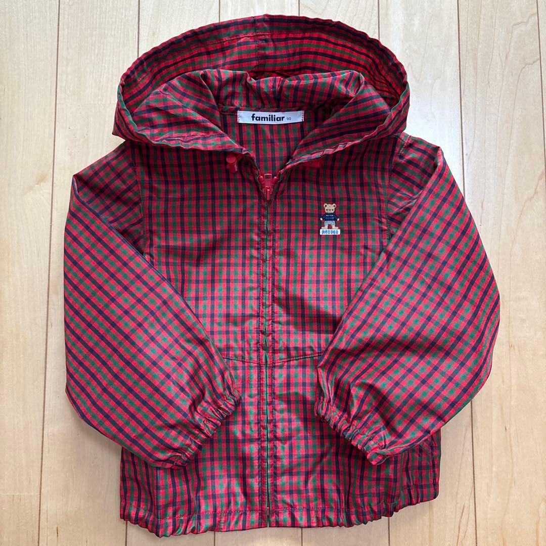 美品 familiar ファミリア ウィンドブレーカー パーカー 羽織 90