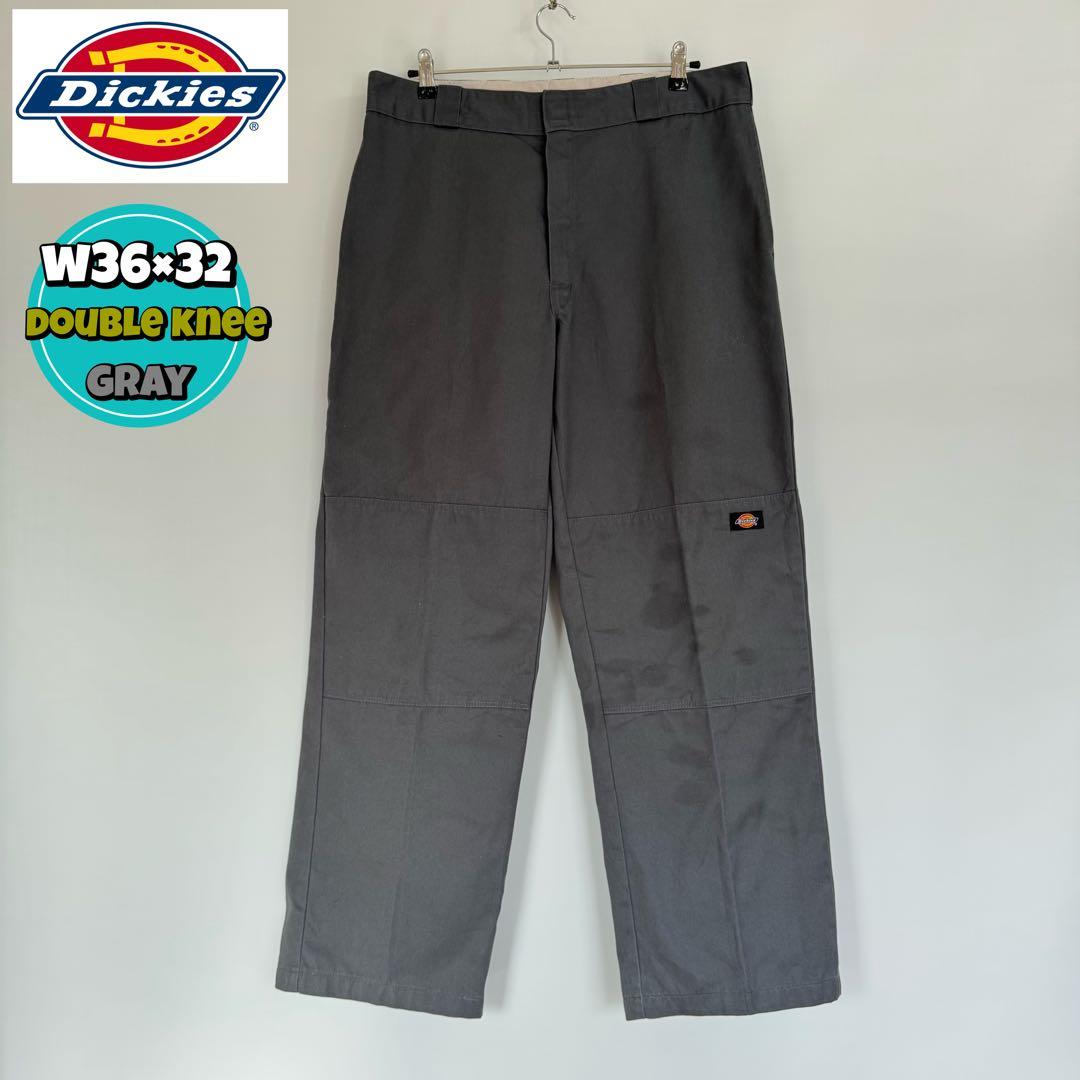 Dickies ダブルニー ワークパンツ W36 グレー ビンテージ古着 - メルカリ