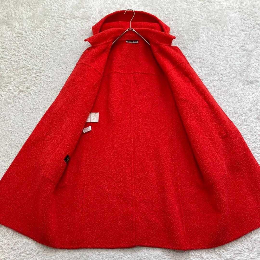 美品✨アニオナ AGNONA ダッフルコート アルパカ 大きいサイズ 48 赤