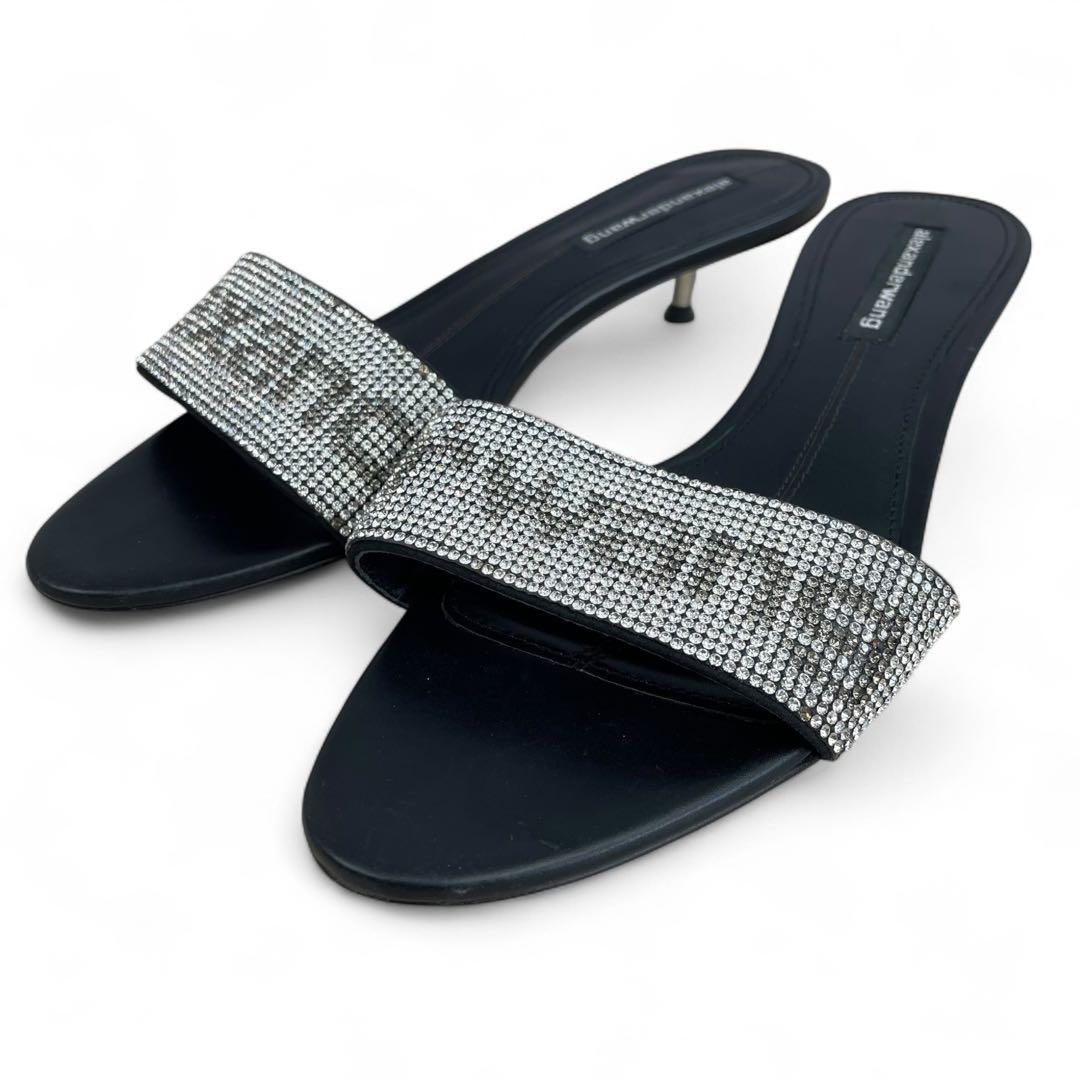 アレキサンダーワン　変形ミュール　ラインストーン　ヒール　37 24cm相当 org.jpg