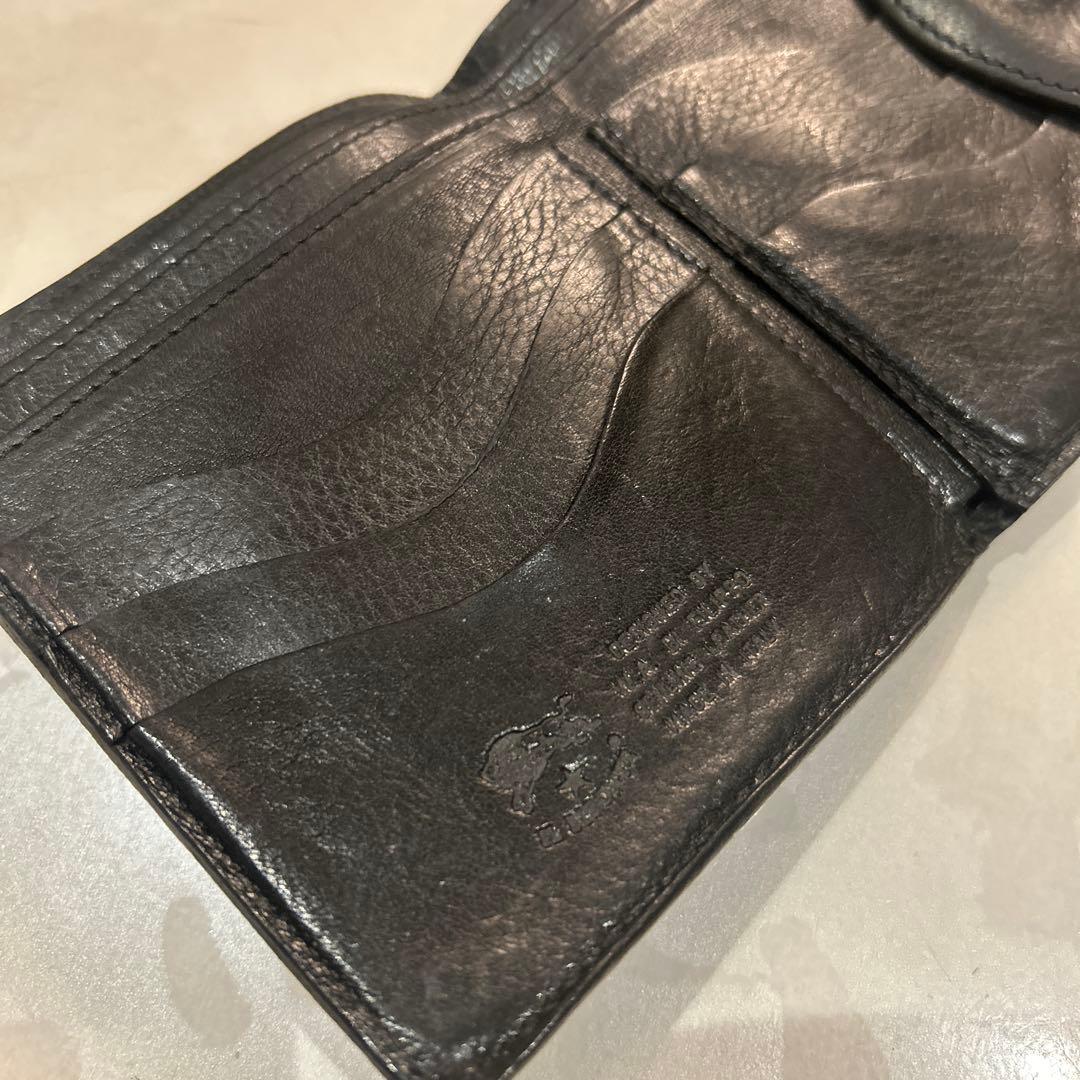 IL BISONTE イルビゾンテ レザー 三つ折り財布ブラック黒 - メルカリ