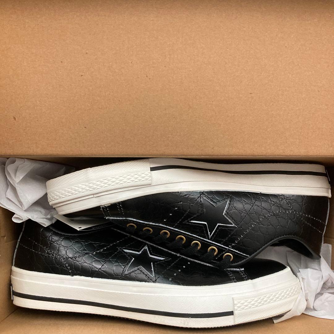 コンバース ワンスター OX ブラック 26cm ONE STAR BOARDERSTAR OX / ワンスター ボーダースター OX (ブラック