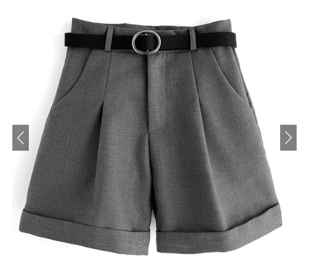 ベルト付きロールアップショートパンツ[at1974] GRL - メルカリ