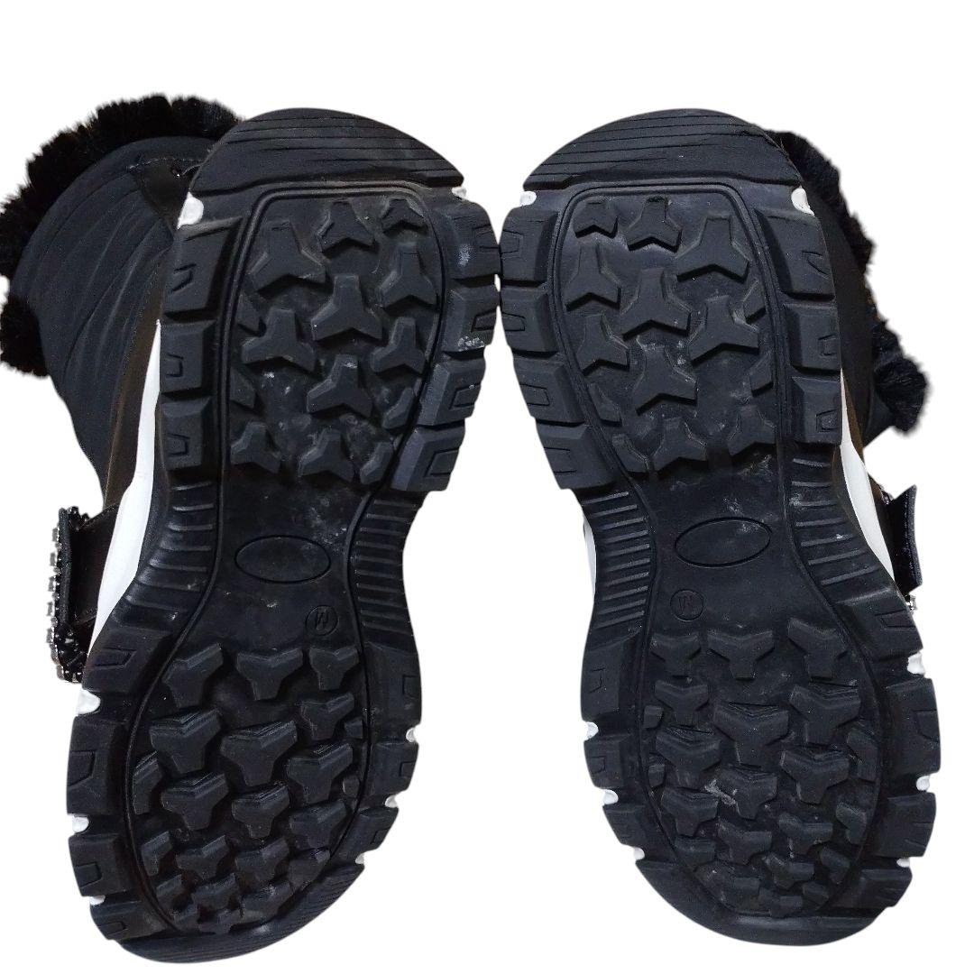 diana クリスタルバックル スノーブーツ 23.5サイズ(М) ブラック