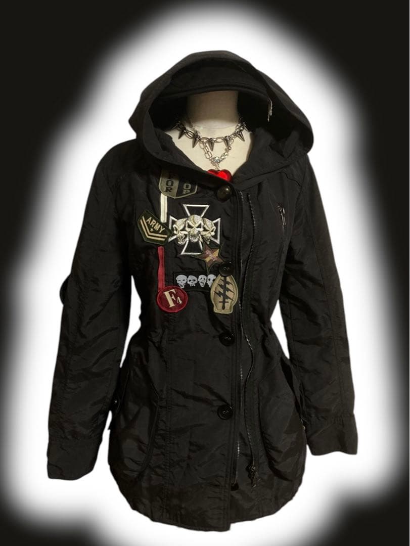 y2k00sミリタリーミニワンピフェアリーグランジ平成ギャルNANAパン