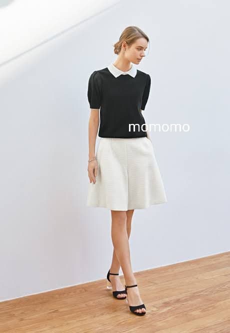 フォクシー　キュロット　ツイード　ほぼ新品です　40　ホワイト FOXEY - 【美品】 FOXEY ノーカラージャケット 40 オフホワイト