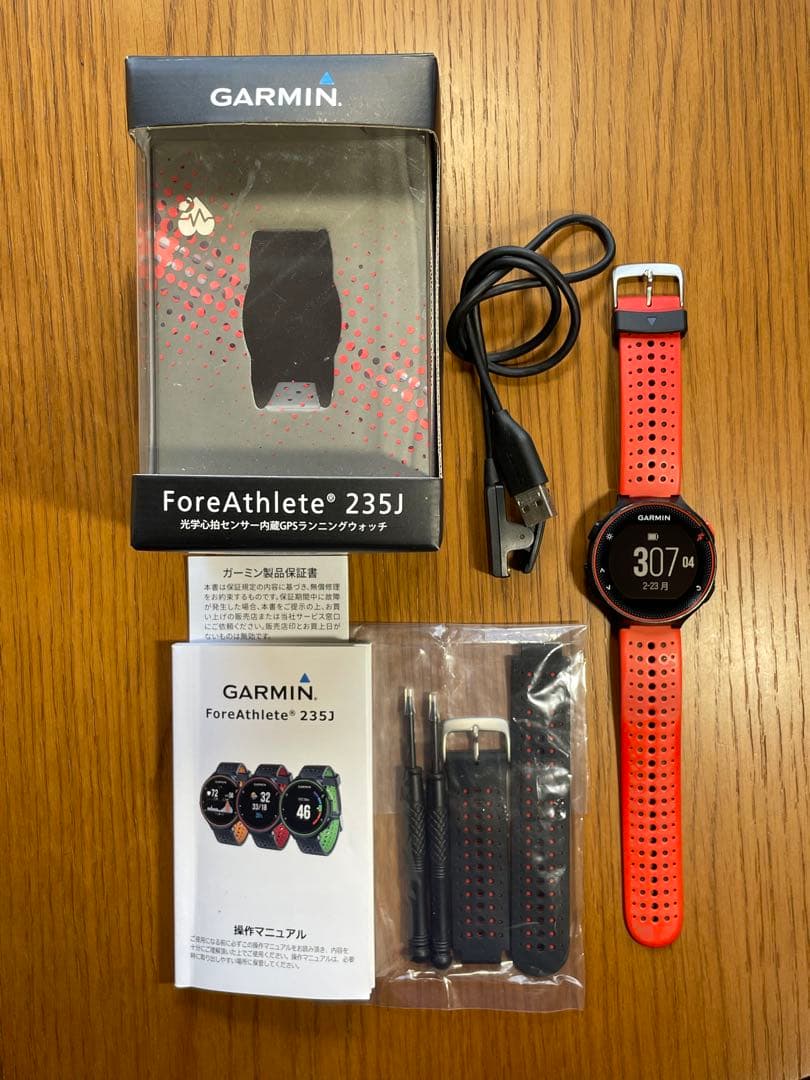 美品 GARMIN ForeAthlete 235J Black Red - メルカリ