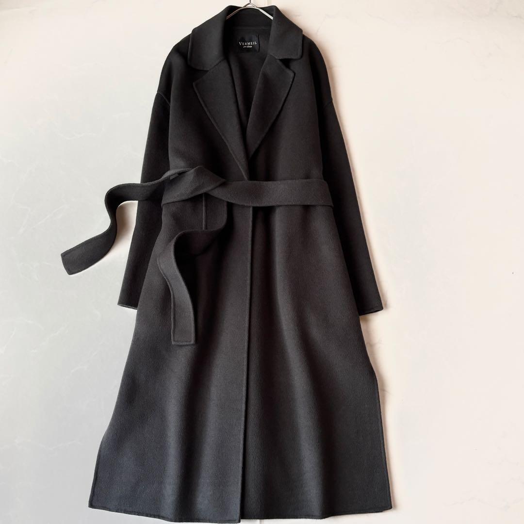 極美品✨ヴェルメイユパーイエナ リバーロングコート﻿ サイドスリット