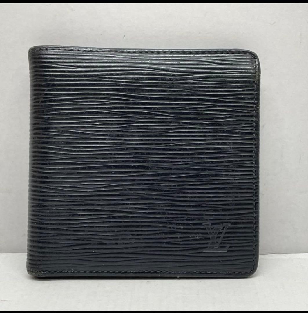 Louis Vuitton エピレザー 二つ折り財布 ブラック - メルカリ
