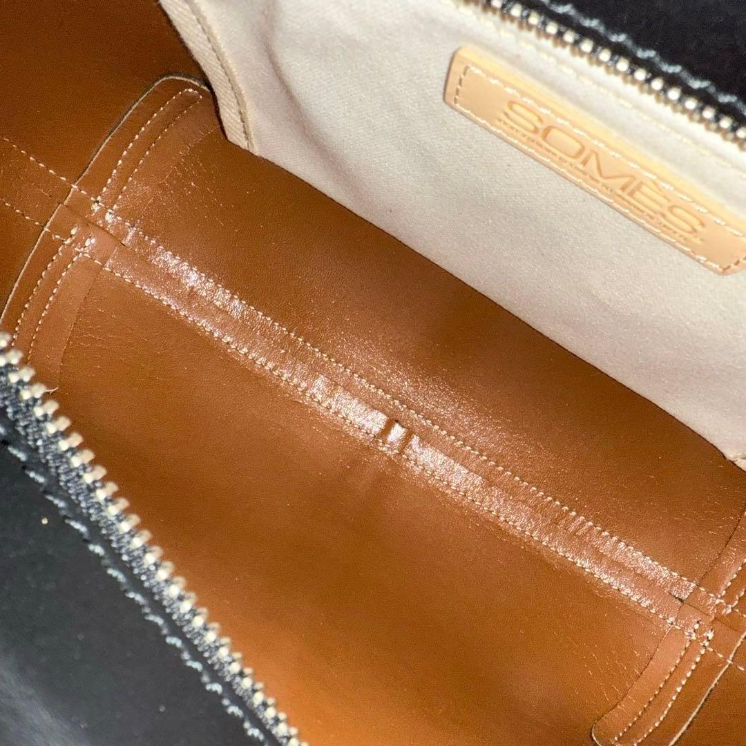 新品未使用✨ ソメスサドル ラウンドバッグ レザーバッグ ブラック