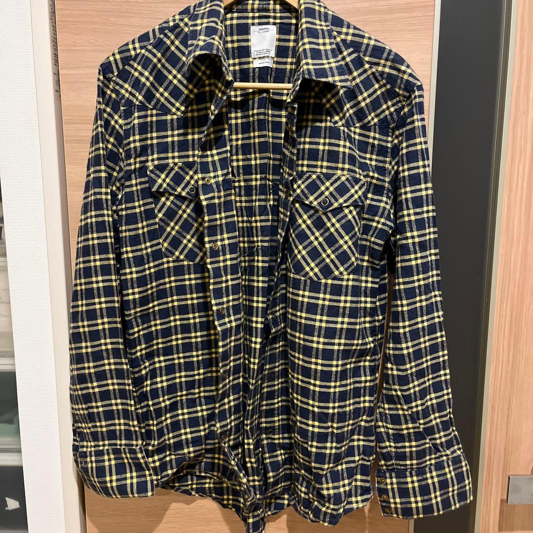 visvim チェック柄 長袖ネルシャツ - メルカリ