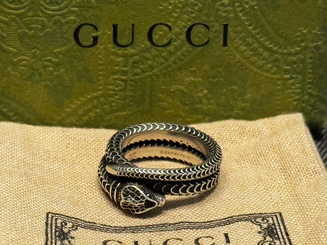GUCCI ガーデン　スネークリング　シルバー925 サイズ19 ☆関税込☆GUCCI☆ガーデン シルバー スネークリング☆ (GUCCI/指輪