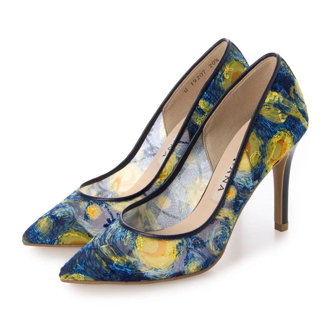 DIANAゴッホ風アートパンプス DIANA ゴッホコラボ 星月夜 ハイヒール
