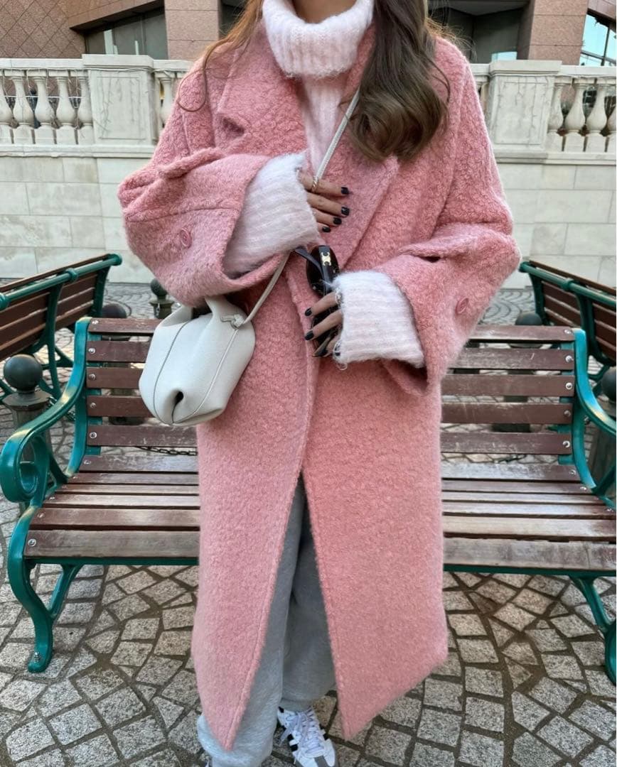 THE TOE ピンク ロングコート - メルカリ