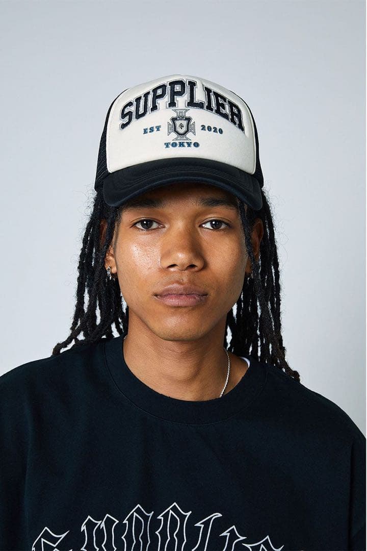 SUPPLIER サプライヤー クロスカレッジロゴ メッシュキャップ - メルカリ