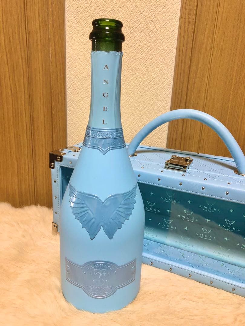 エンジェル シャンパン ドゥミセックケース ブルー アタッシュケース箱