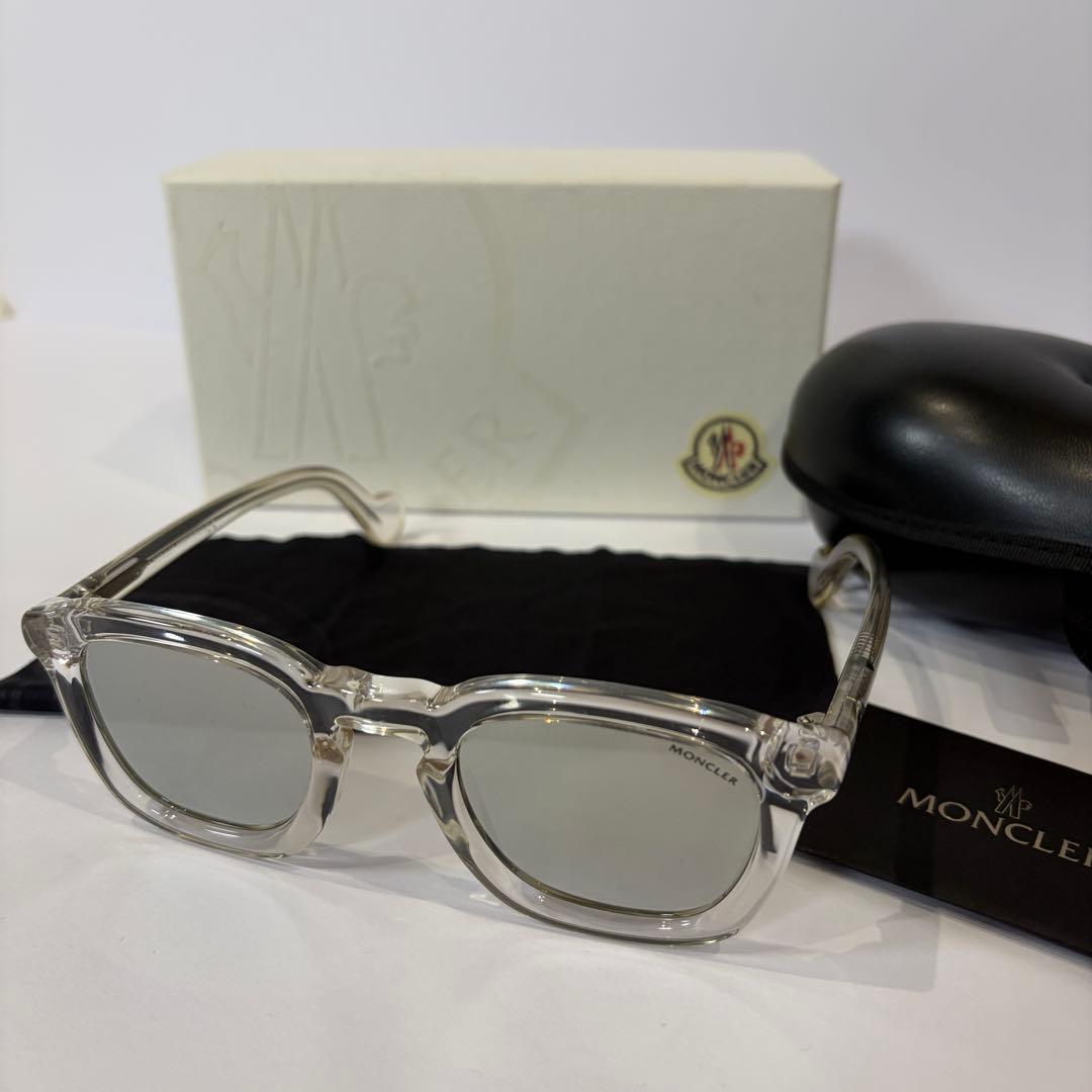 鑑定済極美品】モンクレール クリアフレーム サングラス ML0006 付属