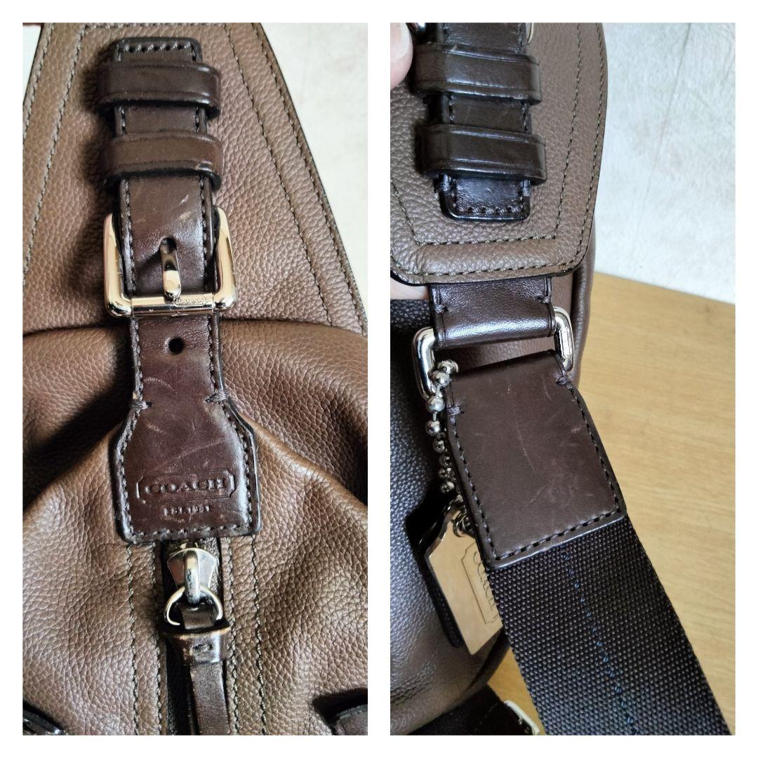 安齋謙二　COACH コーチ スリングバッグ ボディバッグ ブラウンメンズ