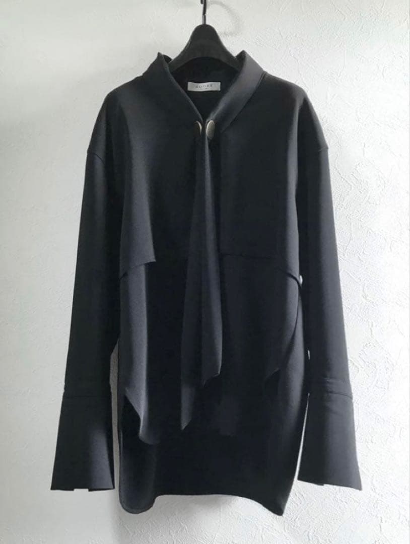 ADORE ジョーゼットボウタイブラウス ティアード38 黒 アドーア - メルカリ