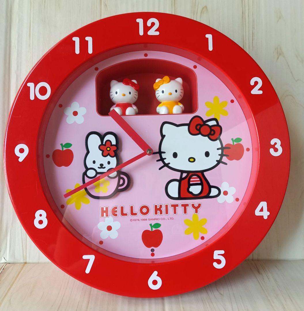 ハローキティ壁掛け時計振り子時計からくり時計 - メルカリ
