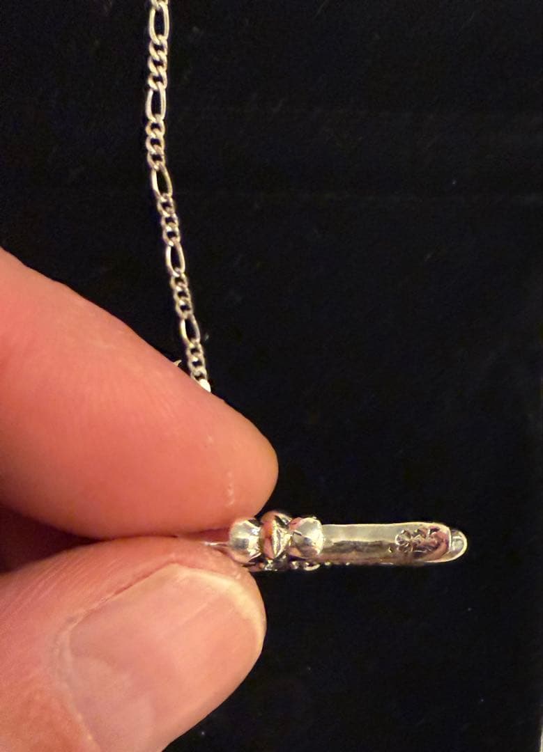 シルバー925クロスモチーフ フィガロネックレス 60cm 19.6g