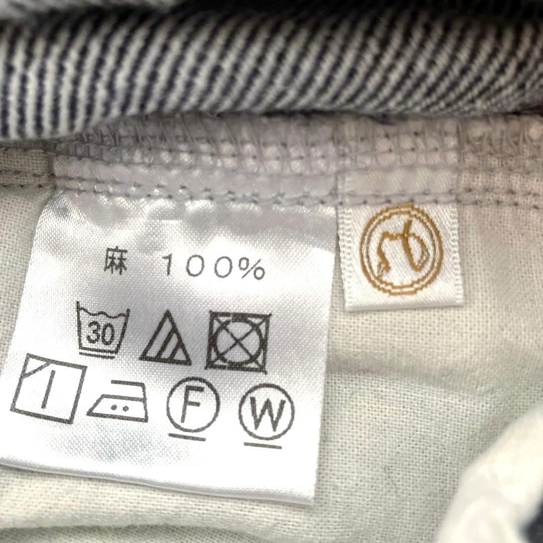 中川政七商店 リネンデニムイージーパンツ インディゴ 麻100% リネン 春夏