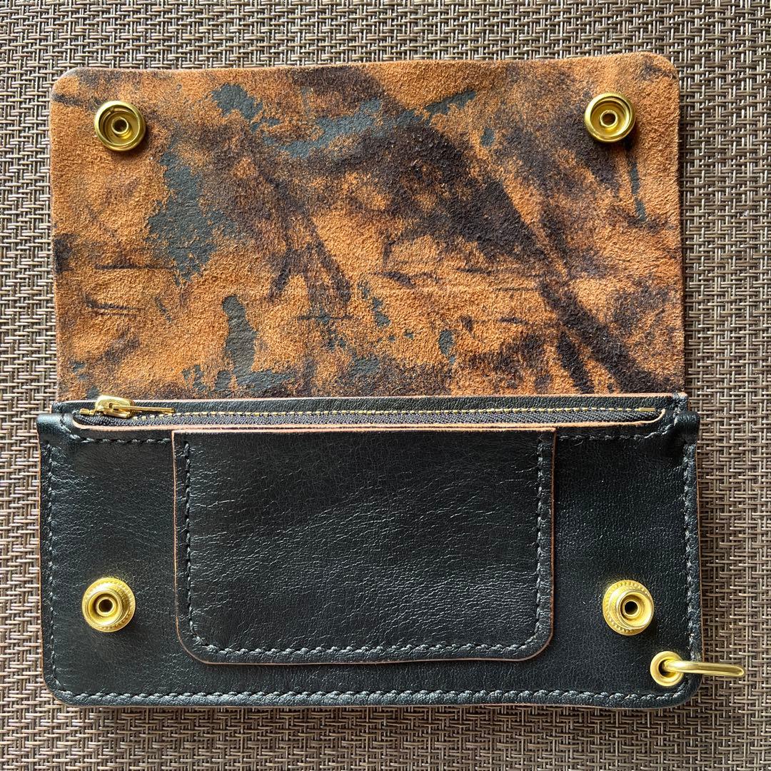 週末限定価格】MARYAM ホースフロント ロングトラッカーウォレット茶芯