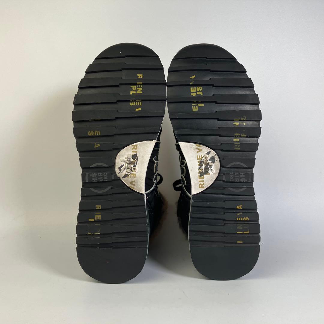 未使用級】希少 PREMIATA リアルファー ハイトップスニーカー 黒 26