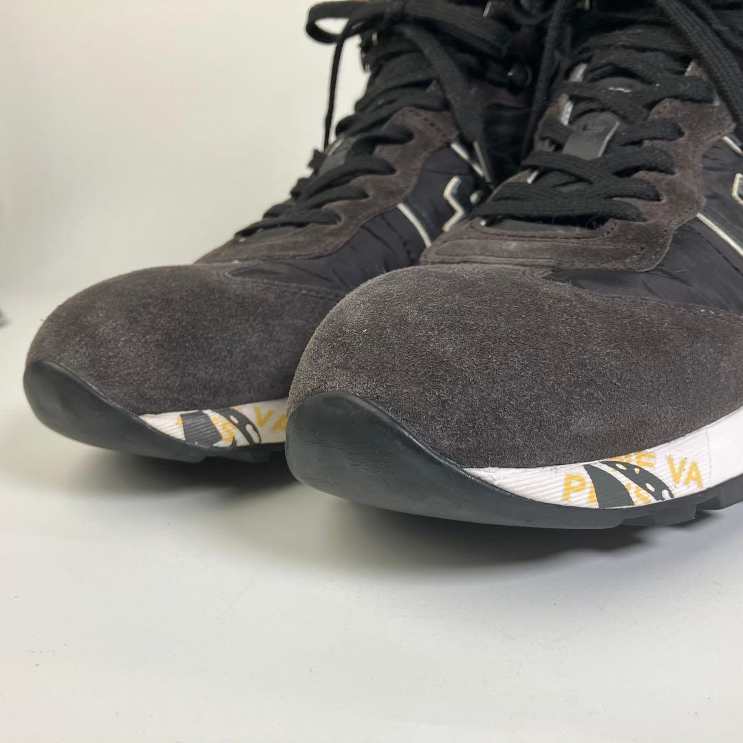 未使用級】希少 PREMIATA リアルファー ハイトップスニーカー 黒 26