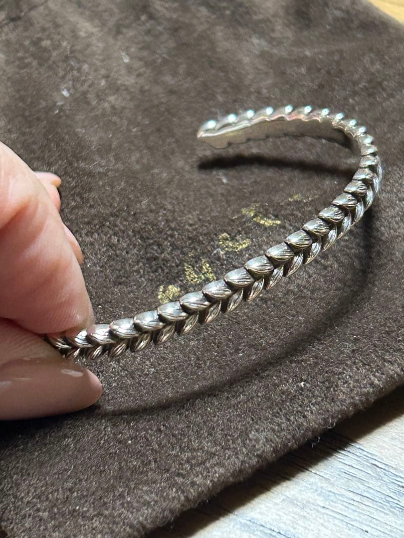 ageteシルバー925 バングルagete バングル silver925 LOVE & PEACE